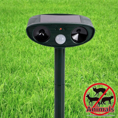 Powerful Ultrasonic Solar-powered Animal Repeller With PIR Sensor & Light Sensor - Outdoor Insect Repellent by PMC Jewellery | Online Shopping South Africa | PMC Jewellery