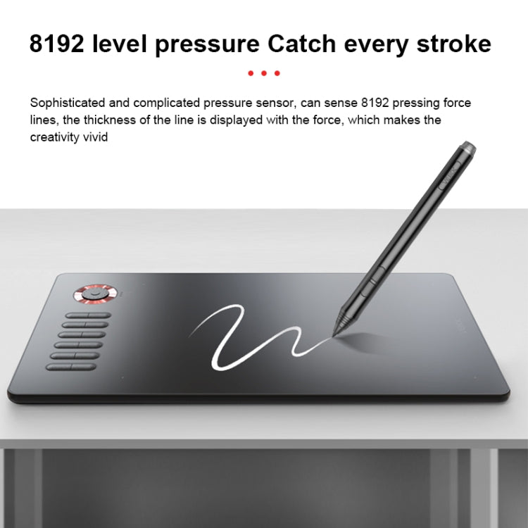 VEIKK A15PRO 10x6 inch 5080 LPI Type-C Interface Smart Touch Electronic Graphic Tablet (Red) - free shipping - PMC Jewellery - Order now!