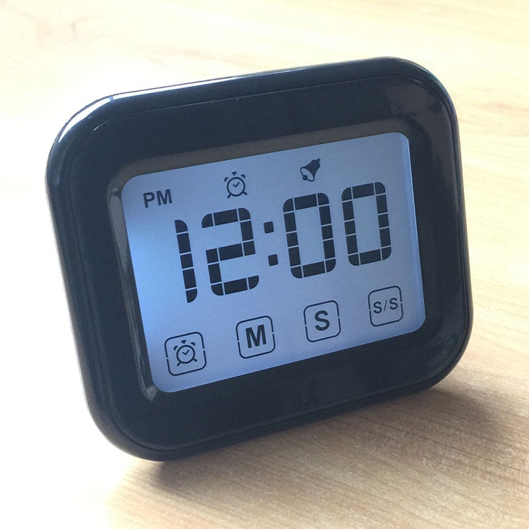 Kitchen Timer Digital Alarm Clock Large LCD Touch Screen Come with Night Light for Cooking Baking(Black) - Digital Countdown by PMC Jewellery | Online Shopping South Africa | PMC Jewellery | Buy Now Pay Later Mobicred