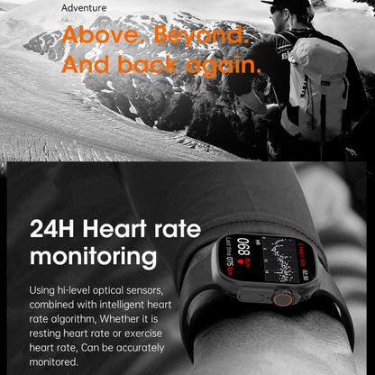 WIWU SW01 Ultra 1.9 inch IPS Screen IP68 Waterproof Bluetooth Smart Watch, Support Heart Rate Monitoring (Black) - Smart Watches by WIWU | Online Shopping South Africa | PMC Jewellery | Buy Now Pay Later Mobicred