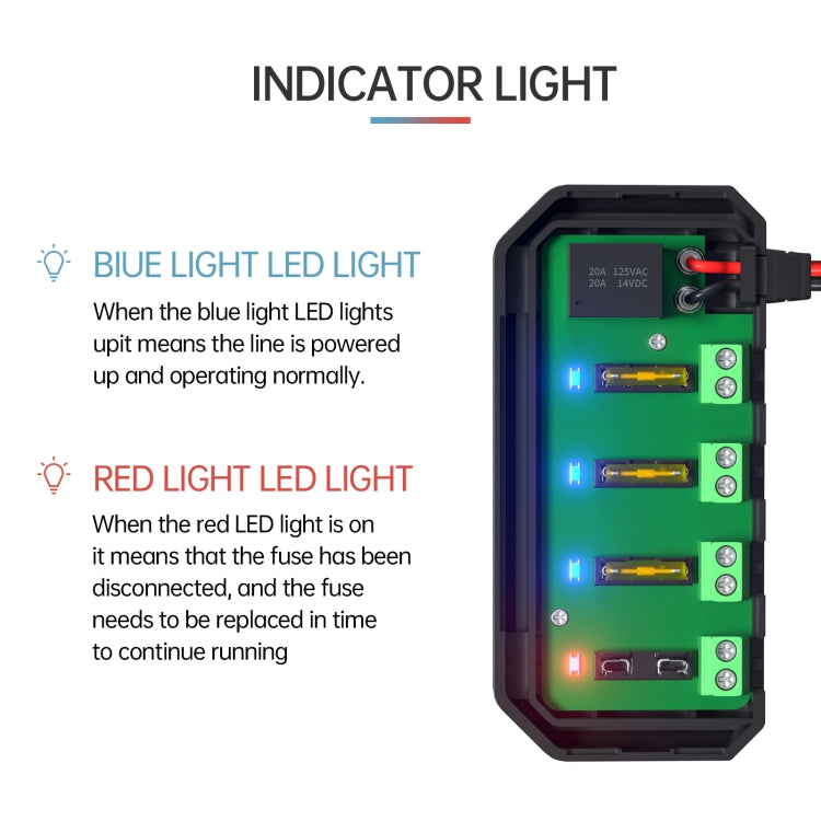 CS-1785A1 Motorcycle / Car Relay Quick Wiring Fuse Box - Relays by PMC TechLife | Online Shopping South Africa | PMC TechLife