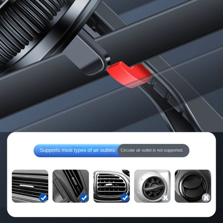 F23 Car Air Outlet Vent Magnetic Phone Navigation Mount Bracket (Silver) - Car Holders by PMC TechLife | Online Shopping South Africa | PMC TechLife | Buy Now Pay Later Mobicred