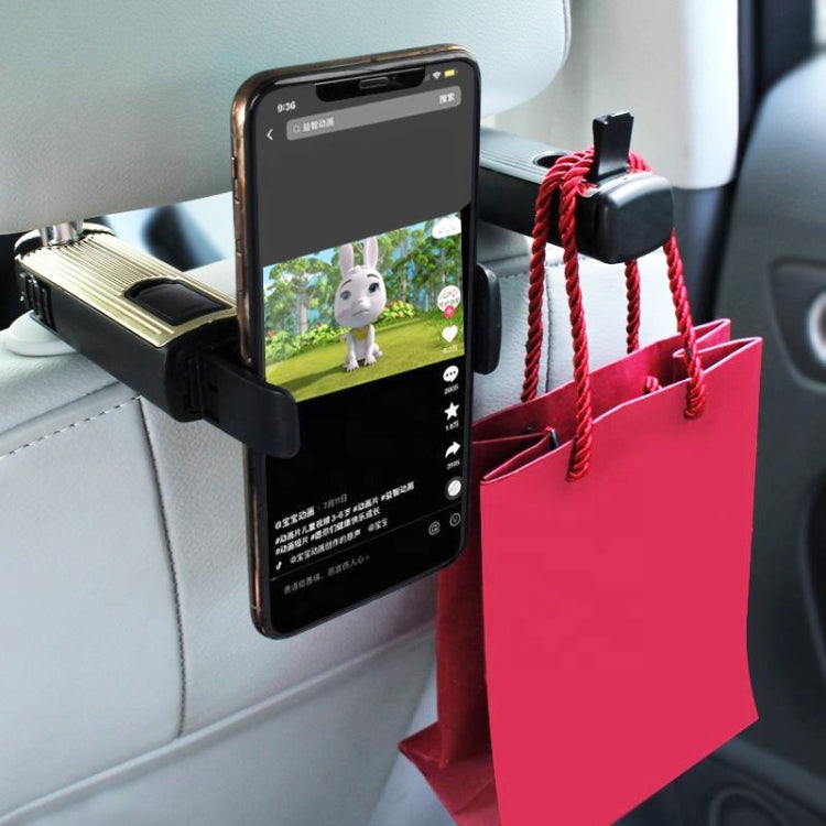 G202 Car Creative Phone Bracket Hook 360 Degree Rotating Telescopic Bracket(Gold) - Car Holders by PMC TechLife | Online Shopping South Africa | PMC TechLife | Buy Now Pay Later Mobicred