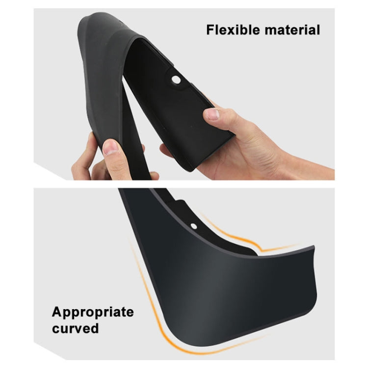 For TESLA MODEL S 2014-2020 4pcs/Set Car Auto Soft Plastic Splash Flaps Fender Guard - Mudguards by PMC TechLife | Online Shopping South Africa | PMC TechLife | Buy Now Pay Later Mobicred