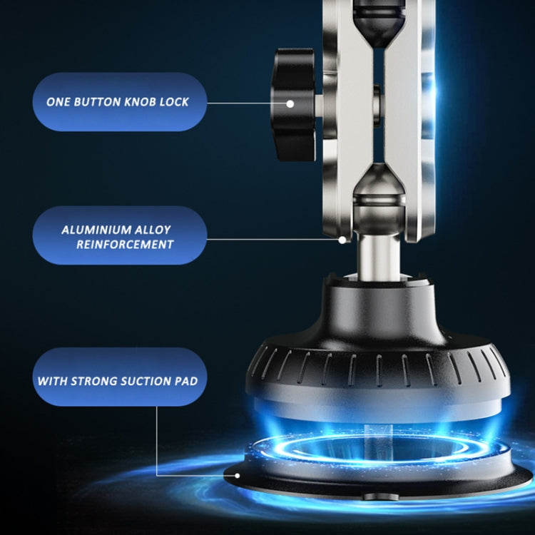 Car Universal Overhead Camera Suction Cup Phone Holder, Short Style with Bluetooth Remote Control - Car Holders by PMC TechLife | Online Shopping South Africa | PMC TechLife | Buy Now Pay Later Mobicred