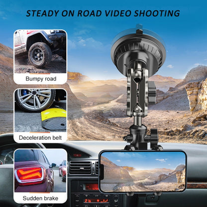 Car Universal Overhead Camera Suction Cup Phone Holder, Short Style with Bluetooth Remote Control - Car Holders by PMC Jewellery | Online Shopping South Africa | PMC Jewellery | Buy Now Pay Later Mobicred