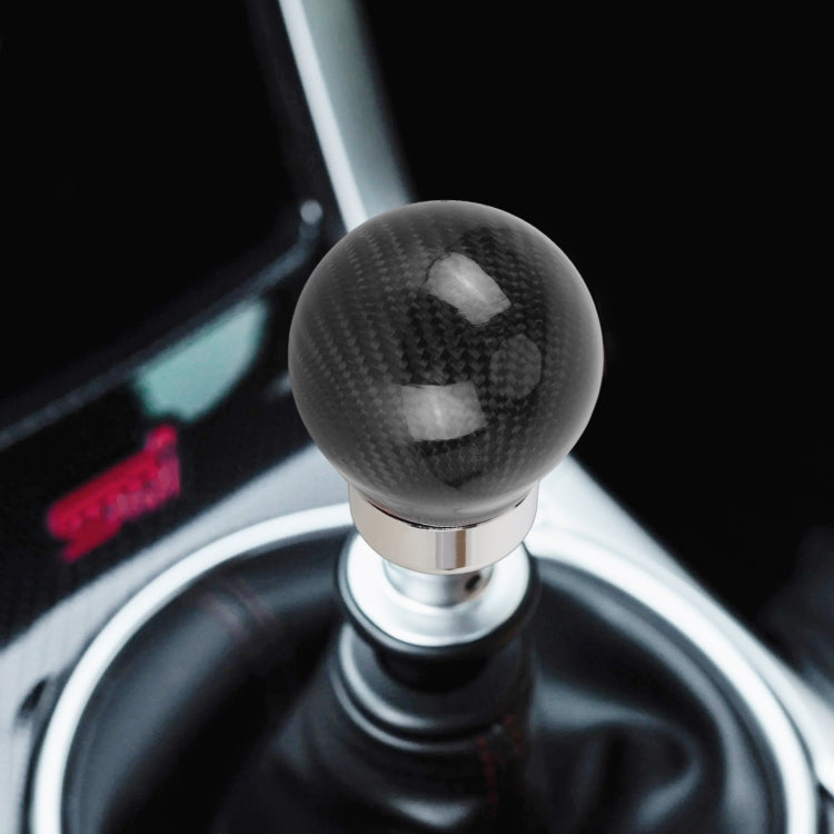 Car Carbon Fiber Pattern Gear Shift Knob Round Modified Gear Shift Head (Black) - Shift Knob by PMC Jewellery | Online Shopping South Africa | PMC Jewellery | Buy Now Pay Later Mobicred