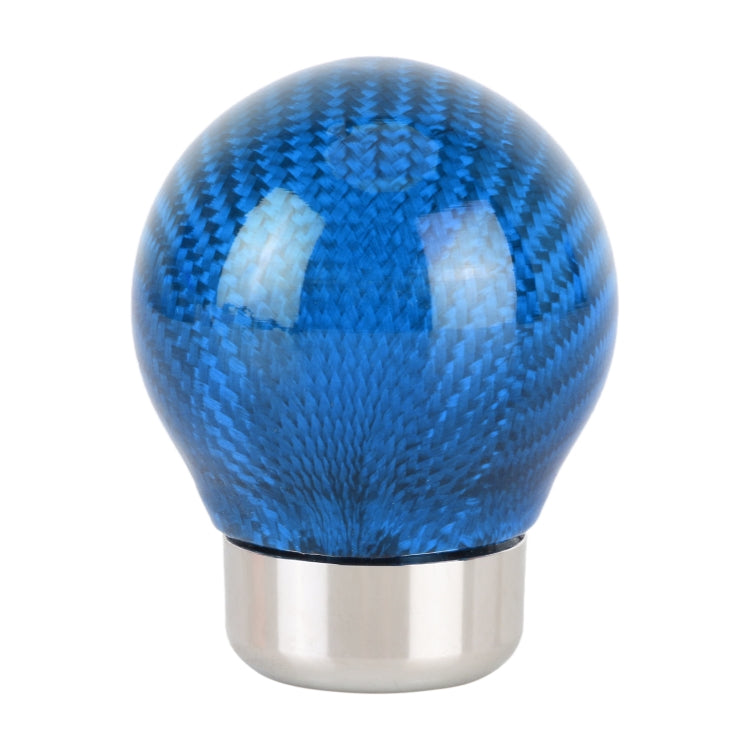 Car Carbon Fiber Pattern Gear Shift Knob Round Modified Gear Shift Head (Blue) - Shift Knob by PMC Jewellery | Online Shopping South Africa | PMC Jewellery | Buy Now Pay Later Mobicred