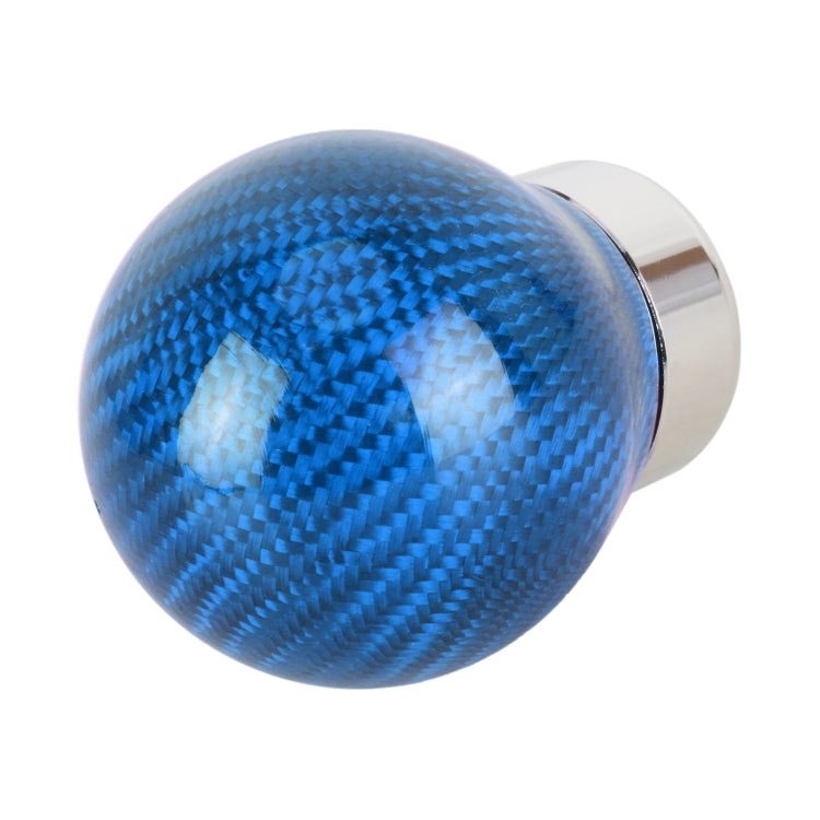 Car Carbon Fiber Pattern Gear Shift Knob Round Modified Gear Shift Head (Blue) - Shift Knob by PMC Jewellery | Online Shopping South Africa | PMC Jewellery | Buy Now Pay Later Mobicred