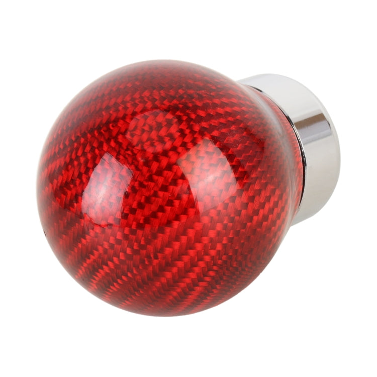 Car Carbon Fiber Pattern Gear Shift Knob Round Modified Gear Shift Head (Red) - Shift Knob by PMC Jewellery | Online Shopping South Africa | PMC Jewellery | Buy Now Pay Later Mobicred