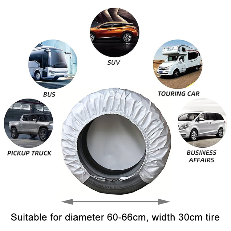 4pcs / Set Car Tire 420D Oxford Cloth Protective Cover, Diameter: 60-66cm, Width: 30cm - Window Foils & Solar Protection by PMC TechLife | Online Shopping South Africa | PMC TechLife | Buy Now Pay Later Mobicred
