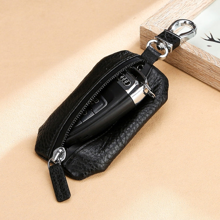 TP-9016 Litchi Texture Waterproof Zipper Car Key Bag (Black) - Car Key Cases by PMC TechLife | Online Shopping South Africa | PMC TechLife