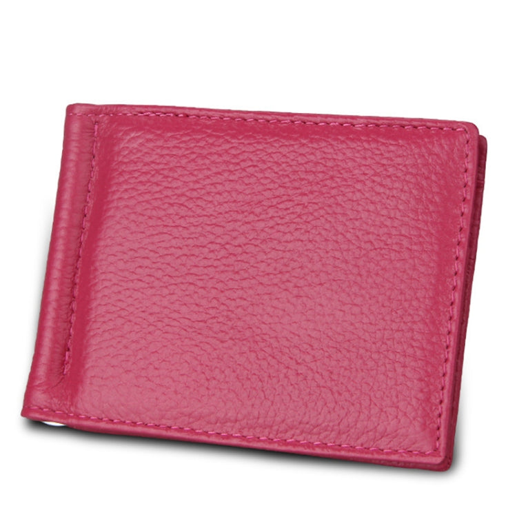 Cowhide Leather Litchi Texture Card Holder Wallet RFID Blocking Coin Purse Card Bag Protect Case with 6 Card Slots, Size: 110*82*8mm(Magenta) - Antimagnetic RFID Package by PMC Jewellery | Online Shopping South Africa | PMC Jewellery | Buy Now Pay Later Mobicred