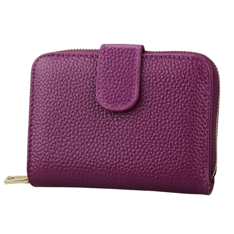 KB132 Female Style Full Grain Cow Leather Multifunctional RFID Wallet/ Card Bag/ Driving License Package(Purple) - Wallets by PMC Jewellery | Online Shopping South Africa | PMC Jewellery | Buy Now Pay Later Mobicred