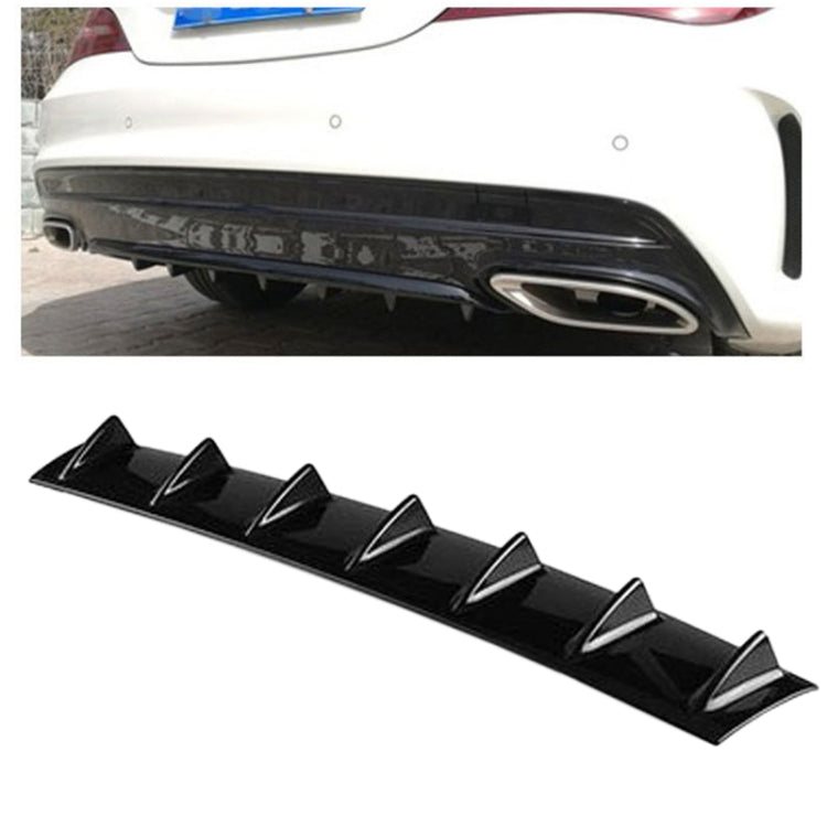 Universal Car Rear Bumper Lip Diffuser 7 Shark Fin Style Black ABS, Size: 85.0x18.0x5.0cm - Bumper by PMC Jewellery | Online Shopping South Africa | PMC Jewellery | Buy Now Pay Later Mobicred