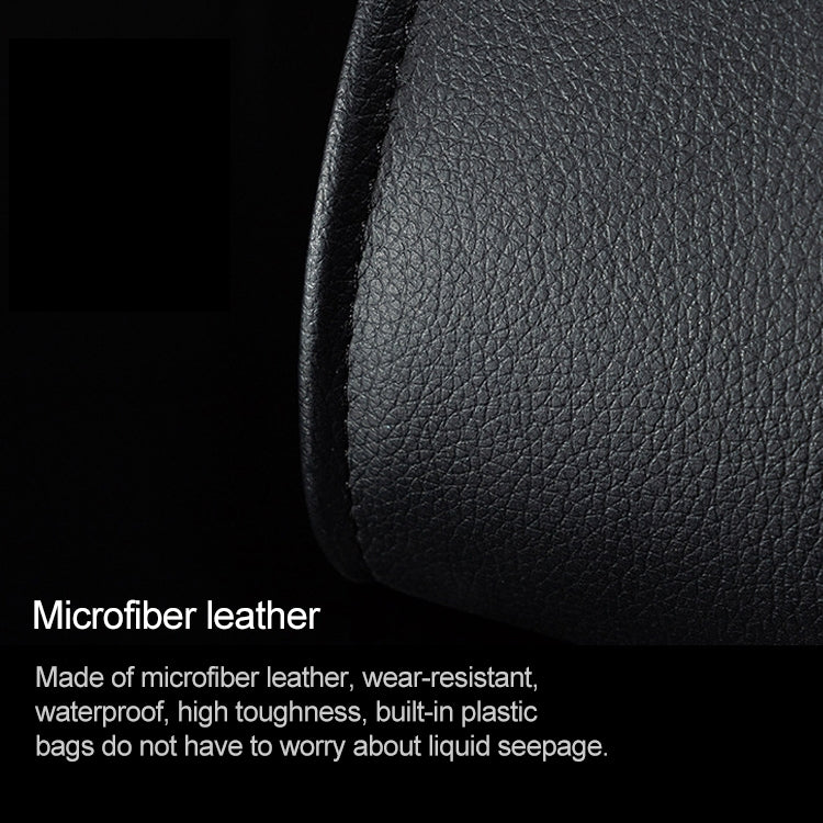 Car Multifunctional LED Design Hanging Folding Garbage Bin Storage Box (Brown) - Stowing Tidying by PMC TechLife | Online Shopping South Africa | PMC TechLife | Buy Now Pay Later Mobicred