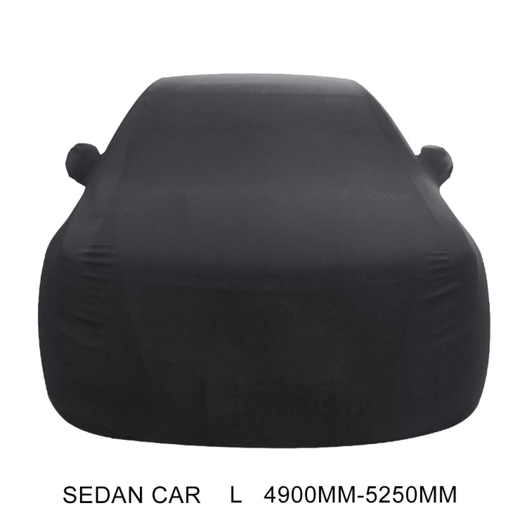 Anti-Dust Anti-UV Heat-insulating Elastic Force Cotton Car Cover for Sedan Car, Size: L, 4.9m~5.25m (Black) - PE Material by PMC Jewellery | Online Shopping South Africa | PMC Jewellery | Buy Now Pay Later Mobicred