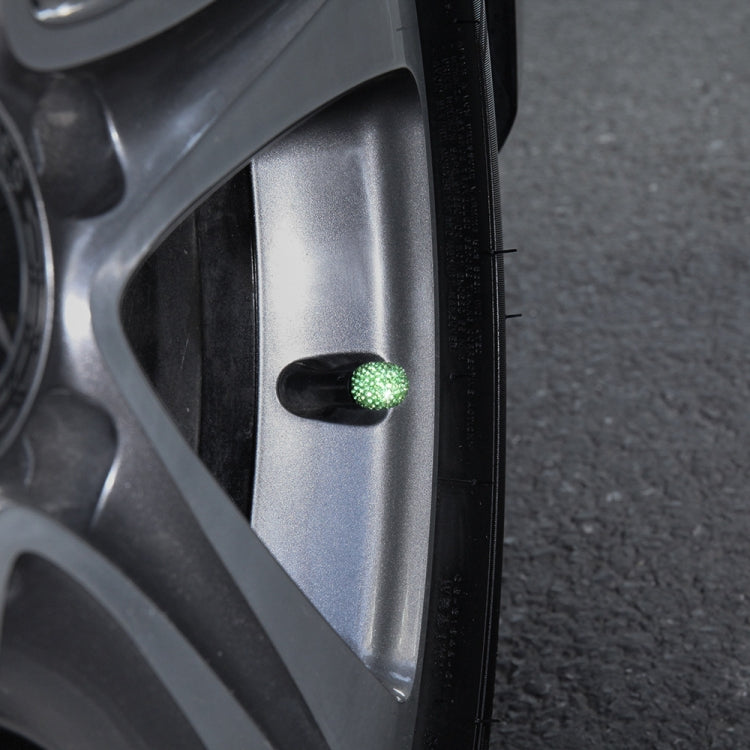 Car Crystal Tire Valve Cap Gas Cap Mouthpiece Cover (Green) - Tire Valve Caps by PMC Jewellery | Online Shopping South Africa | PMC Jewellery | Buy Now Pay Later Mobicred