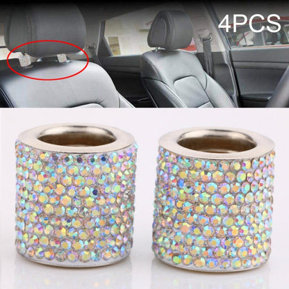 4 PCS Car Crystal Head Pillow Modified Decoration (Colour) - Seat Accessories by PMC Jewellery | Online Shopping South Africa | PMC Jewellery | Buy Now Pay Later Mobicred