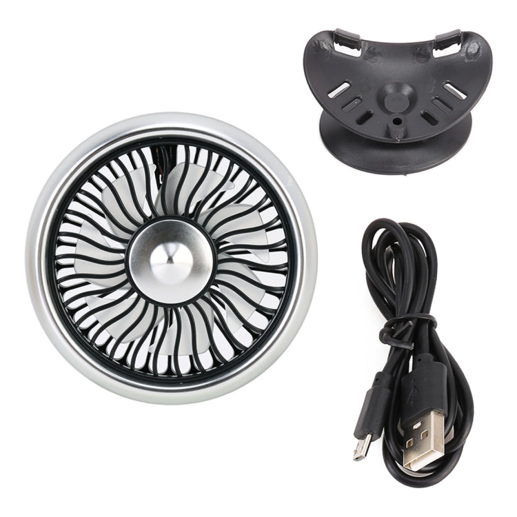 Portable Car Electric Cooling Fan with Base(Silver) - Heating & Fans by PMC Jewellery | Online Shopping South Africa | PMC Jewellery | Buy Now Pay Later Mobicred