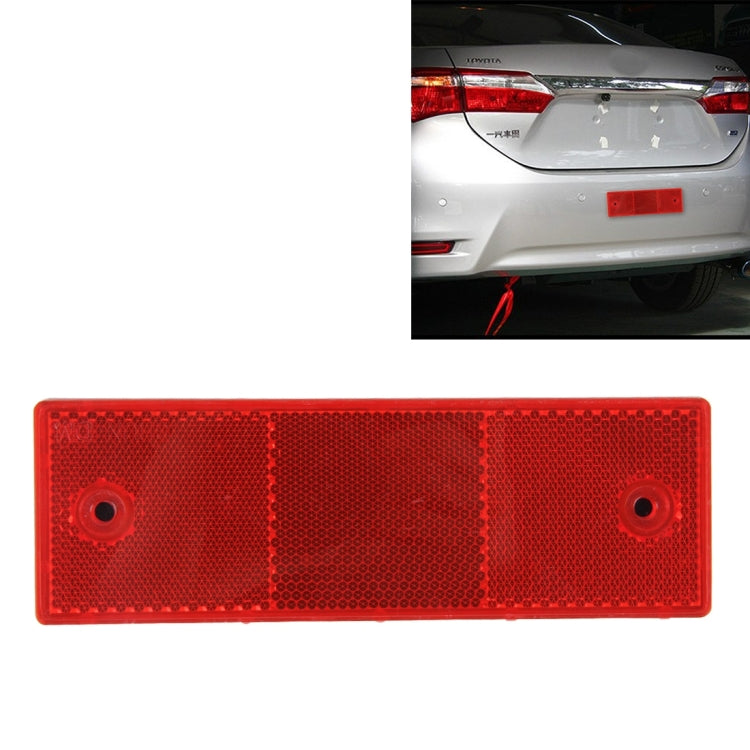 10 PCS Car Rear Bumper Warning Plastic Reflector and Sign(Red) - Reflective Material by PMC TechLife | Online Shopping South Africa | PMC TechLife | Buy Now Pay Later Mobicred