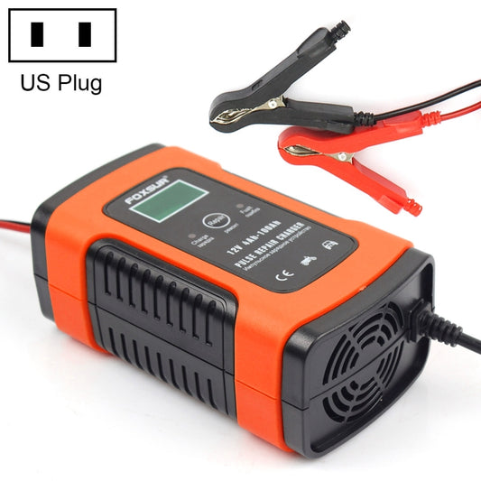 FOXSUR 12V 6A Intelligent Universal Battery Charger for Car Motorcycle, Length: 55cm, US Plug(Red) - Battery Charger by FOXSUR | Online Shopping South Africa | PMC Jewellery | Buy Now Pay Later Mobicred