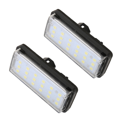 2 PCS DC12V / 1.5W/ 6000K / 100LM Car LED License Plate Light 18LEDs SMD-3528 Lamps for Lexus(White Light) - License Plate Lights by PMC Jewellery | Online Shopping South Africa | PMC Jewellery | Buy Now Pay Later Mobicred