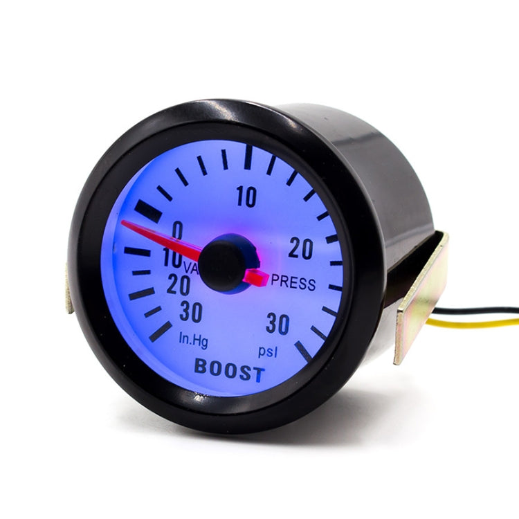 52mm 12V Universal Car Modified LED Blue Light Turbo Boost Gauge - Clocks & Car Meters by PMC TechLife | Online Shopping South Africa | PMC TechLife