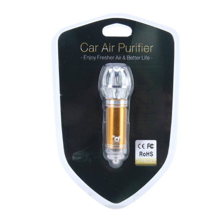 Car Cigarette Lighter Air Purifier Negative Lone Freshener Air Cleaner, Removes Pollen, Smoke, Bad Smell and Odors For Auto and Indoor(Gold) - Air Purifier by PMC Jewellery | Online Shopping South Africa | PMC Jewellery | Buy Now Pay Later Mobicred