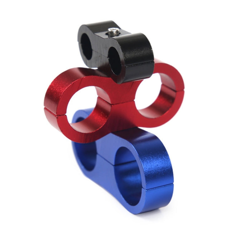 AN12 Automotive 2-hole High Pressure Tubing Fixing Clip Car Tubing Clamp Aluminum Alloy Clip Tubing Separator, Random Color Delivery - Booster Cable & Clip by PMC Jewellery | Online Shopping South Africa | PMC Jewellery | Buy Now Pay Later Mobicred