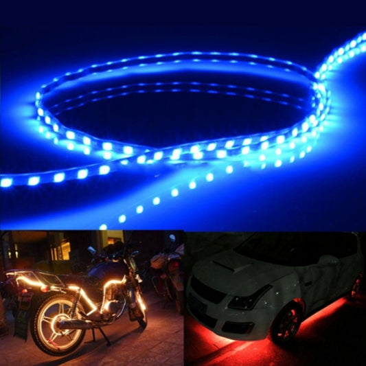 5 PCS Flow Style 45 LED 3528 SMD Waterproof Flexible Car Strip Light for Car Decoration, DC 12V, Length: 90cm(Blue Light) - Decorative Lights by PMC Jewellery | Online Shopping South Africa | PMC Jewellery | Buy Now Pay Later Mobicred