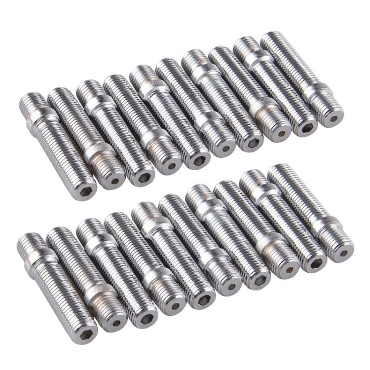 20 PCS 5.8cm Universal Car Modification Extended Wheels Stud Conversion M12x1.25 to M12x1.5 Screw Adapter LN032 LN033 LN044 - Nuts & Bolts by PMC Jewellery | Online Shopping South Africa | PMC Jewellery | Buy Now Pay Later Mobicred