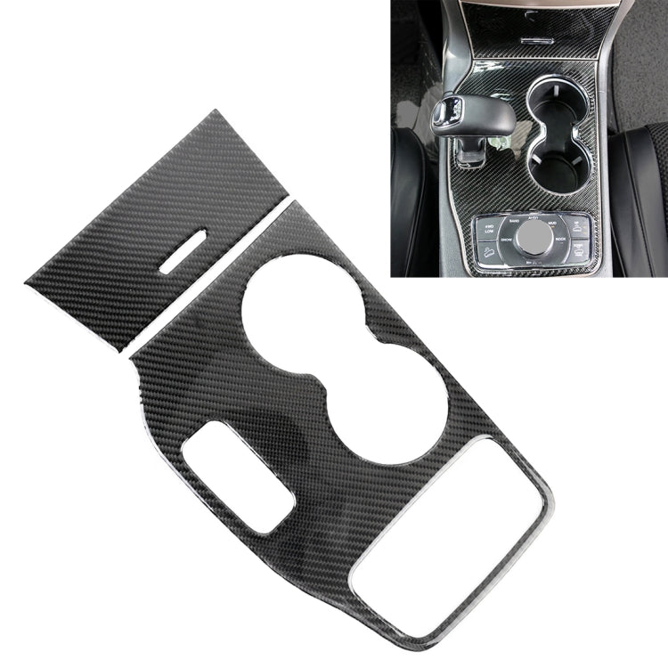 2 PCS Car Water Cup Panel Carbon Fiber Decorative Sticker for Jeep Grand Cherokee 2014-2015 - Car Interior Mouldings by PMC Jewellery | Online Shopping South Africa | PMC Jewellery | Buy Now Pay Later Mobicred