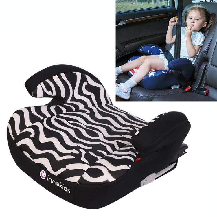 Kids Children Zebra Print ISOFIX Interface Car Booster Seat Heightening Cushion, Fit Age: 3-12 Years Old - Seat Accessories by PMC Jewellery | Online Shopping South Africa | PMC Jewellery | Buy Now Pay Later Mobicred