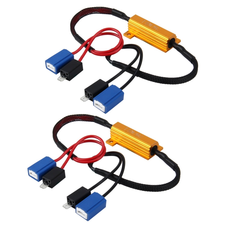 2 PCS H1 / H3 Car Canbus Error Canceller Decoder Load Resistor LED 50W 8 Ohm No Blinking Decoder Heat Resistance Aluminum Case Heat Sink High Power Metal Shell Resistance - free shipping - PMC TechLife - Order now!