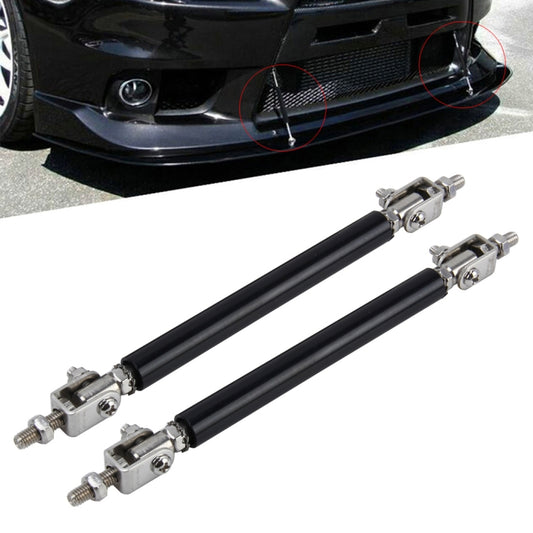 2 PCS Car Modification Large Surrounded By The Rod Telescopic Lever Front and Rear Bars Fixed Front Lip Back Shovel Adjustable Small Rod, Length: 20cm(Black) - Trunk & Bumper Accessories by PMC Jewellery | Online Shopping South Africa | PMC Jewellery