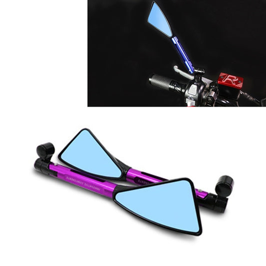 2 PCS Motorcycle Parts CNC Technology Aluminum Alloy Rearview Mirror Side Mirror(Purple) - Side Mirrors by PMC Jewellery | Online Shopping South Africa | PMC Jewellery | Buy Now Pay Later Mobicred