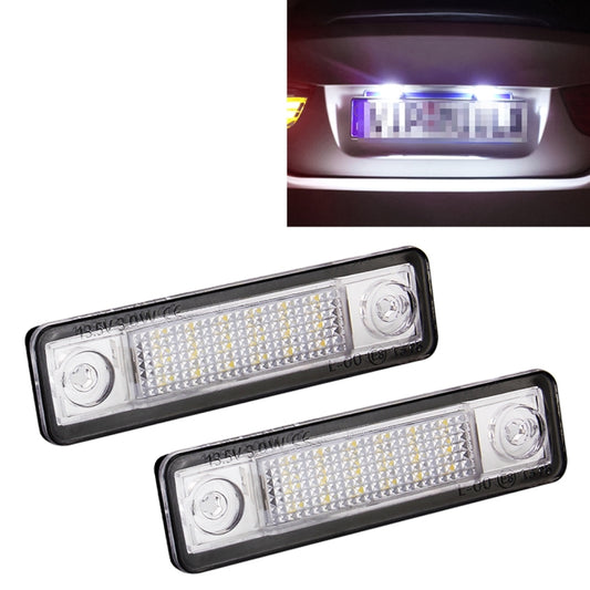 2 PCS DC 12V 2W 120LM 6000K LED License Plate Light 18-SMD Bulbs Lamps for Astra F 91-98, G Estate(F69) 98-05, Opel Corsa B 93-00, Omega A 86-94 - License Plate Lights by PMC Jewellery | Online Shopping South Africa | PMC Jewellery