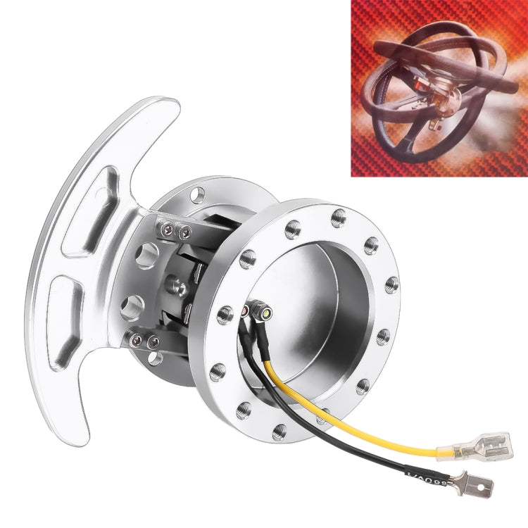 Car Tilt Racing Steering Wheel Quick Release Hub Kit Adapter Body Removable Snap Off Boss Kit(Silver) - Other Tools by PMC TechLife | Online Shopping South Africa | PMC TechLife | Buy Now Pay Later Mobicred