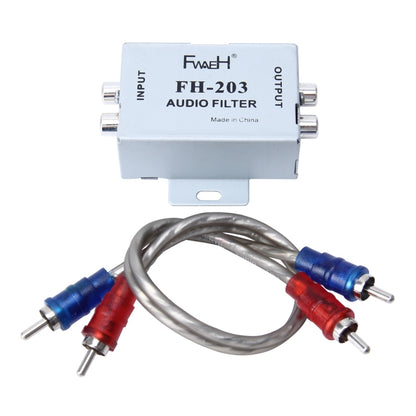 FH-203 12V Vehicle Car Audio Amplifier Noise Filter RCA Plug Loop Isolator for DVD Stereos - Car Amplifiers by PMC Jewellery | Online Shopping South Africa | PMC Jewellery