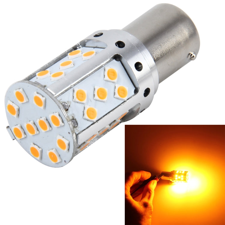 1156/BA15S DC 12V 18W Car Auto Turn Light  Backup Light with 33LEDs SMD-3030 Lamps (Yellow Light) - Arrow Turn Lights by PMC Jewellery | Online Shopping South Africa | PMC Jewellery | Buy Now Pay Later Mobicred