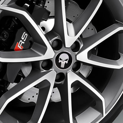 4 PCS Car-Styling Skull Pattern Wheel Hub Decorative Sticker, Diameter: 5.8cm - Decorative Sticker by PMC Jewellery | Online Shopping South Africa | PMC Jewellery