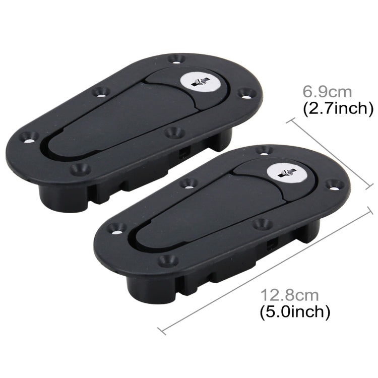 A Pair Car Modified Hood Lock General Racing Car Cover Lock with Keys(Black) - Locks & Hasps by PMC TechLife | Online Shopping South Africa | PMC TechLife | Buy Now Pay Later Mobicred