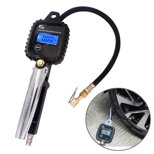 Car Multi-functional Digital LCD Display Tire Air Pressure Inflator Gauge Vehicle Tester Inflation Monitoring - Tire Pressure Gauges by PMC Jewellery | Online Shopping South Africa | PMC Jewellery | Buy Now Pay Later Mobicred