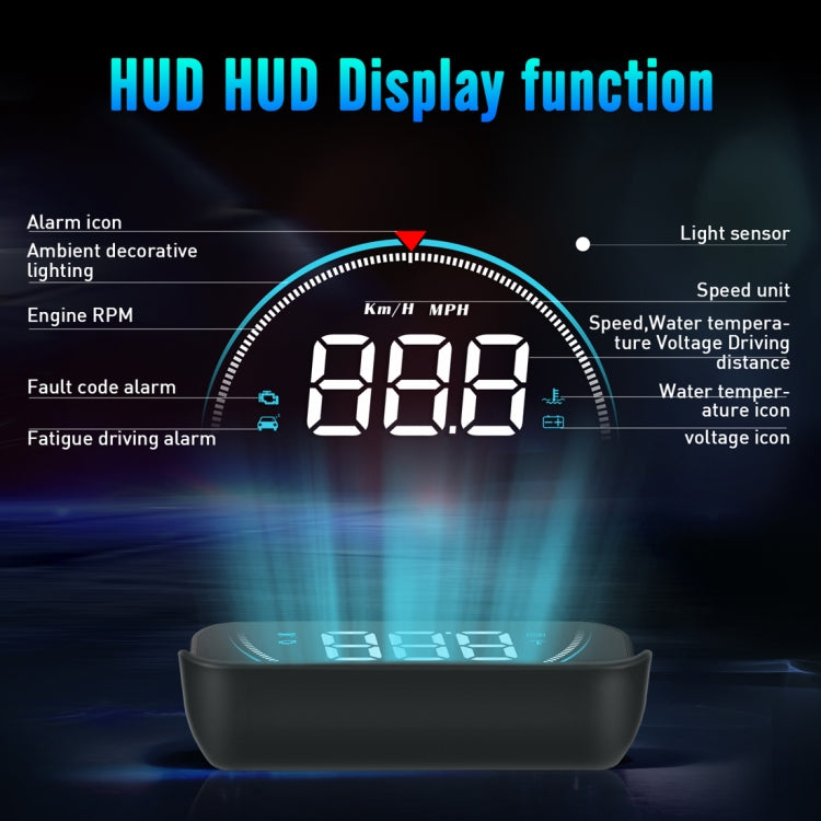 M8 3.5 inch Universal Car OBD2 HUD Vehicle-mounted Head Up Display - Head Up Display System by PMC Jewellery | Online Shopping South Africa | PMC Jewellery | Buy Now Pay Later Mobicred