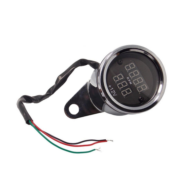 2 in 1 Universal Digital Display Waterproof LED Voltage Meter Tachometer for DC 12V Motorcycle - Electrical Instruments by PMC Jewellery | Online Shopping South Africa | PMC Jewellery