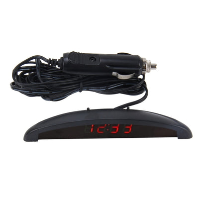 2 in 1 Car LED Digital Display Thermometer Clock(Red) - Clocks & Car Meters by PMC Jewellery | Online Shopping South Africa | PMC Jewellery | Buy Now Pay Later Mobicred