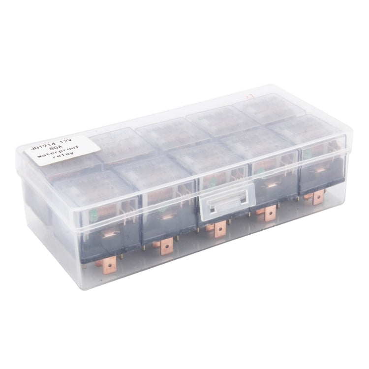 10 PCS JD-1914 80 AMP 12V Waterproof Car Auto Five Plugs Relay with Warning Light - free shipping - PMC TechLife - Order now!