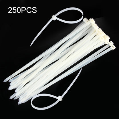 250 PCS 8mm*300mm Nylon Cable Ties(White) - Booster Cable & Clip by PMC Jewellery | Online Shopping South Africa | PMC Jewellery | Buy Now Pay Later Mobicred