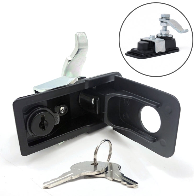 Adjustable Black Paddle Entry Door Latch & Keys Tool Box Lock for Trailer / Yacht / Truck - Locks & Hasps by PMC Jewellery | Online Shopping South Africa | PMC Jewellery